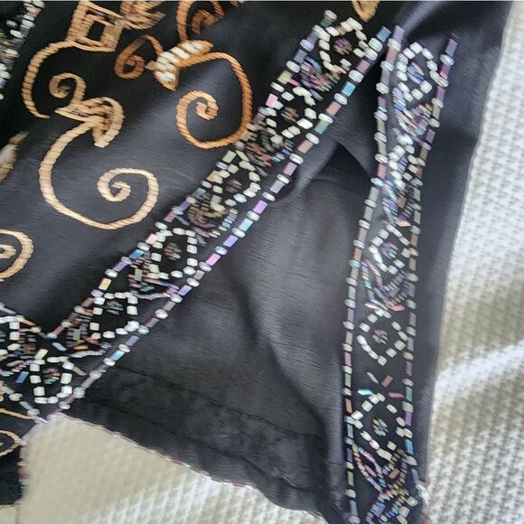 Tan CHHO made in India sequins skirt and cardigan set - Picture 10 of 16